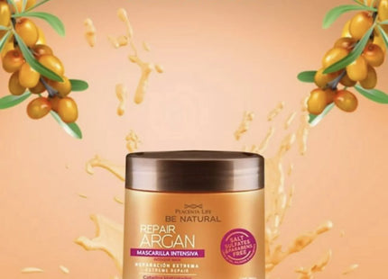 Mascarilla Reparadora con Argán Sachet 35g Placent Life | Para restaurar y suavizar el cabello seco o dañado