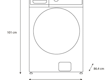 Lavadora Carga Frontal Midea MH04W45/S-CA | 21 kg | Speed Wash | Silver