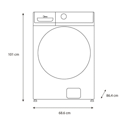 Lavadora Carga Frontal Midea MH04W45/S-CA | 21 kg | Speed Wash | Silver