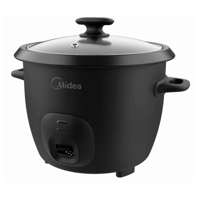 Midea MRCM250BAK Olla Arrocera Eléctrica de 2.5 L y 10 Tazas con Canasta para Vapor