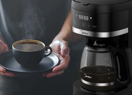 Midea Smart Brew MCD12RWCK Cafetera Programable Digital de Filtro para 12 Tazas