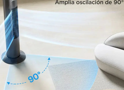 Midea CoolBreeze MTF30RABK Ventilador de Torre Digital de 30" y 35 W con Control Remoto