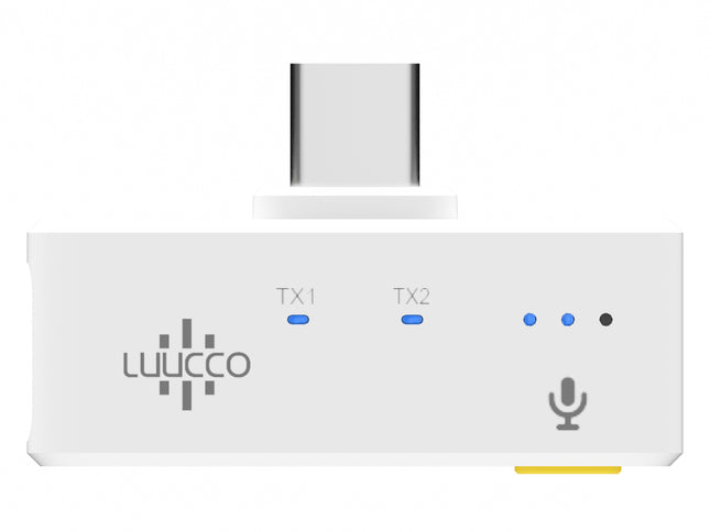 Luucco Micrófono Inalámbrico USB-C Blanco, MiniPods-K1