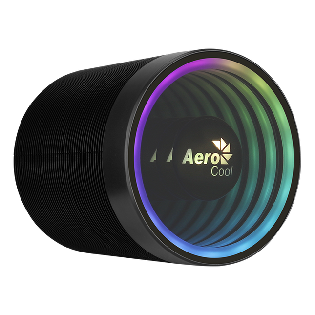 Abanico AeroCool Mirage 5 ARGB PWM 4P para CPU | Tecnología Heat Core Touch | Efecto de Iluminación RGB | Negro