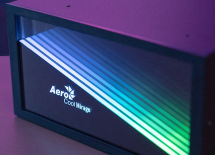 Vista lateral de Fuente AeroCool Mirage Gold 850W mostrando diseño modular y ventilador