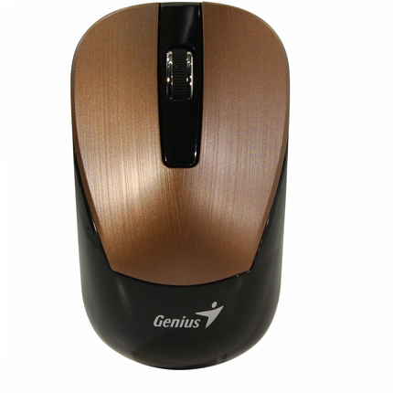 Mouse Genius RS2 NX-7015 | Inalámbrico con receptor USB | Sensor BlueEye 1200 DPI | Diseño ergonómico | Color Café