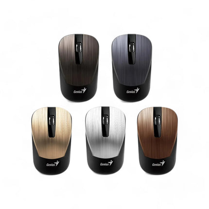 Mouse Genius RS2 NX-7015 | Inalámbrico con receptor USB | Sensor BlueEye 1200 DPI | Diseño ergonómico | Color Café