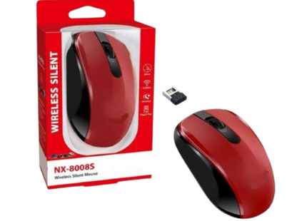 Mouse Genius NX-8008S junto a receptor USB nano inalámbrico