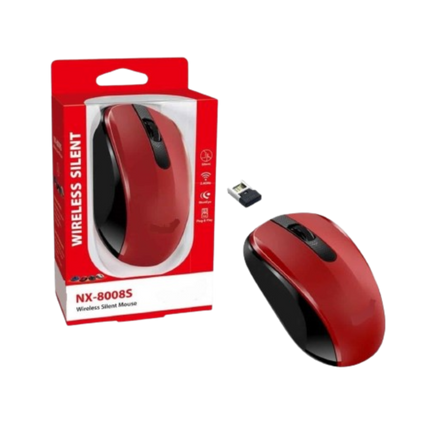 Mouse Genius RS2 NX-8008S | Inalámbrico con Receptor USB | 1200 DPI | Diseño Ambidiestro | Negro