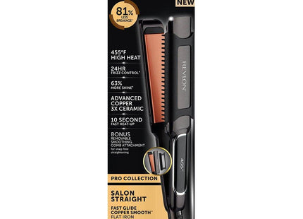 Alisadora Extra Larga con Cera Revlon RVST21 | Para un alisado profesional y protección con cera