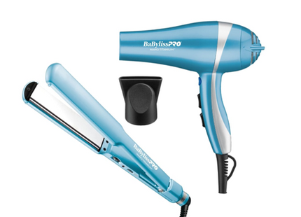 Set BaByliss Edición Especial | Secadora + Plancha 1” | Tecnología Iónica | Profesional | Nano Titanium