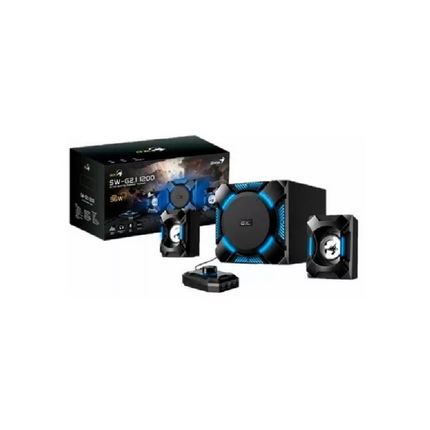 Parlantes Genius SW1200 2.1 | Sistema de Sonido 2.1 | Subwoofer | 120W | Conexión RCA | Color Negro