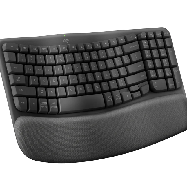 Teclado Logitech Ergo Wave Keys | Inalámbrico | Bluetooth | Diseño Ergonómico | Español