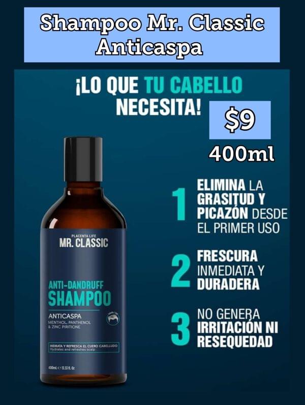 Placentalife Shampoo anticaspa 400 ml Mr. Classic