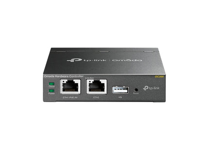 Controlador Omada TP-Link OC200 vista frontal con indicadores LED