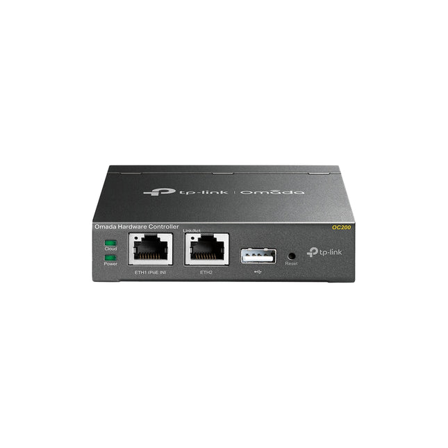 Controlador Omada TP-Link OC200 vista frontal con indicadores LED