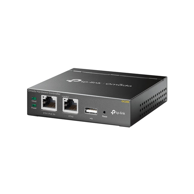 TP-Link OC200 vista posterior mostrando puertos Ethernet