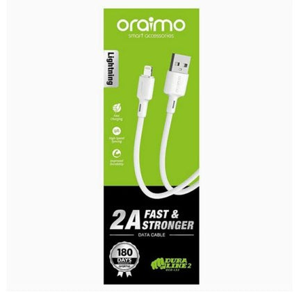 Cable USB-A a Lightning Oraimo Dura Line 2 | 2A | 1 m | Carga y Transferencia