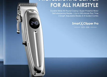 Kit Cortadora y Afeitadora Oraimo Smart BarberKit | 14 Peines de Guía | OCS-550