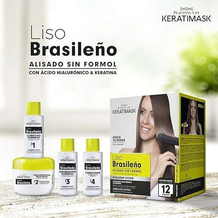 Keratimask Alisado Brasileño Sin Formol Kit Placent Life | Para alisar y nutrir profundamente tu cabello sin maltratarlo