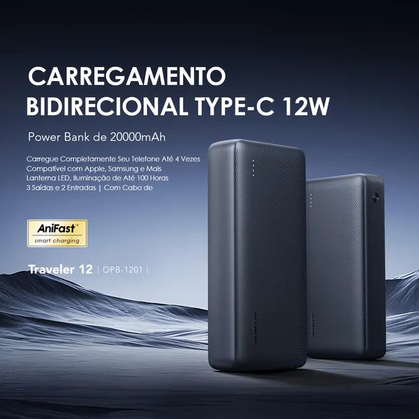 Power Bank Oraimo Traveler 12 | 20000mAh | 4 Puertos | OPB-1201