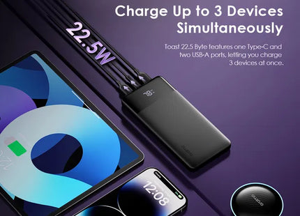 Power Bank Oraimo Toast 22.5 | 10000mAh | 3 Puertos | OPB-7100Q