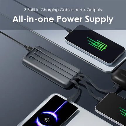 Power Bank Oraimo Slice Link Pro | 10000mAh | 3 Cables Incorporados | OPB-P7101