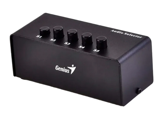 Genius caja de conmutación estéreo 5 vías