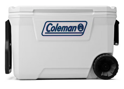 Coleman 3000006482 Hielera con Ruedas 62 qt 58,7 L para 101 Latas Blanca