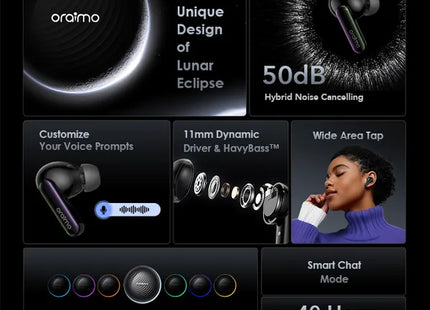 Audífono Oraimo SpaceBuds Hybrid | Inalámbrico Bluetooth | IPX4 | OTW-630