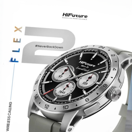 Smart Watch HIFUTURE FLEX 2 | Pantalla Táctil HD | Monitoreo de Actividad Física | Notificaciones Inteligentes | Resistencia al Agua IP68 | Negro