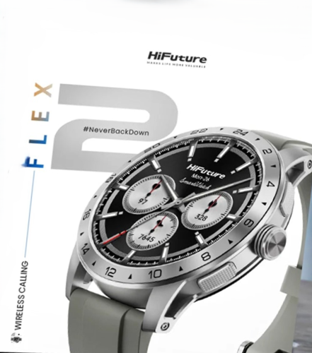 Smart Watch HIFUTURE FLEX 2 | Pantalla Táctil HD | Monitoreo de Actividad Física | Notificaciones Inteligentes | Resistencia al Agua IP68 | Negro