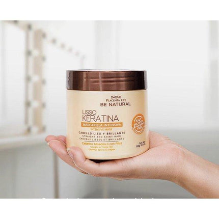 Mascarilla Liso Keratina 350 ml | Placenta Life | Alisa, repara y controla el frizz con keratina hidrolizada