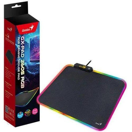 Mouse Pad Genius GX-Pad 260S RGB | Superficie XL | Iluminación RGB | Base Antideslizante | USB