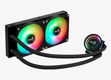 Enfriamiento Líquido RGB AeroCool Oasis L240 BK | 240mm | 2 en 1 | Iluminación RGB
