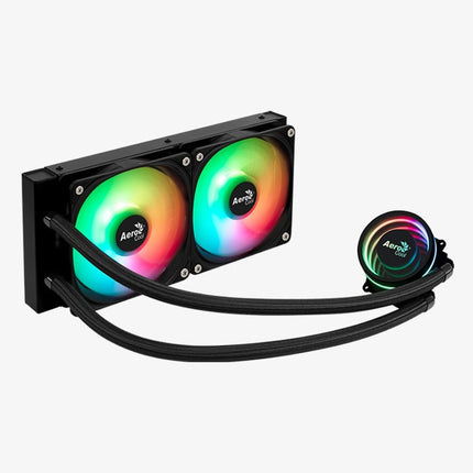 Enfriamiento Líquido RGB AeroCool Oasis L240 BK | 240mm | 2 en 1 | Iluminación RGB