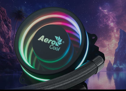 Enfriamiento Líquido RGB AeroCool Oasis L240 BK | 240mm | 2 en 1 | Iluminación RGB