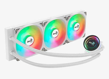 Enfriamiento Líquido RGB AeroCool Oasis L360 WH | 360mm | 3 en 1 | Blanco