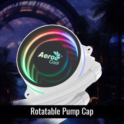 Enfriamiento Líquido RGB AeroCool Oasis L360 WH | 360mm | 3 en 1 | Blanco