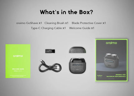 Oraimo Afeitadora GoShave IPX7 negro, ORS-210N