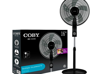 COBY Ventilador de Pie 16" Negro, FY3322-2203B