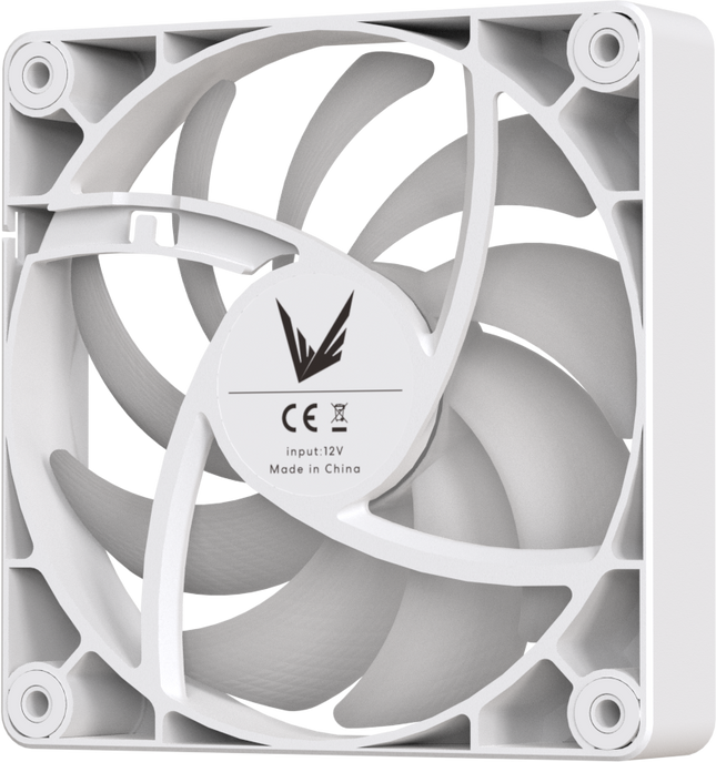 Formula V Line PA120R ventilador blanco 120mm - vista frontal flujo invertido