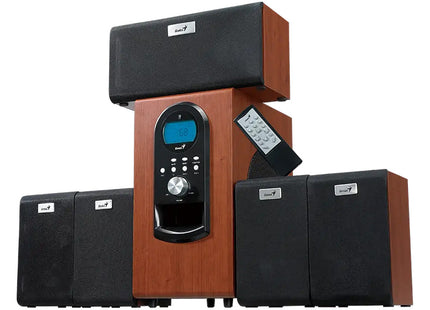 Parlante Genius SW-HF5.1 6000 II | Sistema de Sonido | Subwoofer | 200W RMS | Conexión RCA | 5.1 Canales | Acabado en Madera