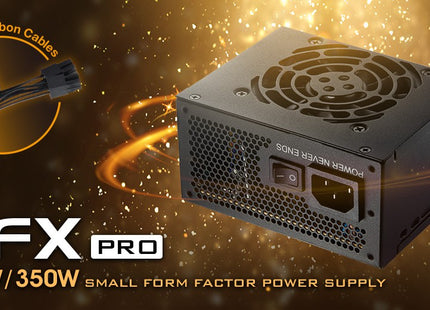 Fuente de Poder Sharkoon SFX Bronze 450W | Certificación 80 PLUS Bronze | Formato SFX | Ventilador 80mm | Cableado Fijo