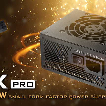 Fuente de Poder Sharkoon SFX Bronze 450W | Certificación 80 PLUS Bronze | Formato SFX | Ventilador 80mm | Cableado Fijo