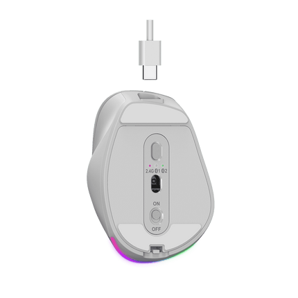 Mouse Genius RS2 Ergo 9000S Pro | Inalámbrico con Receptor USB | 1600 DPI | Vertical Ergonómico