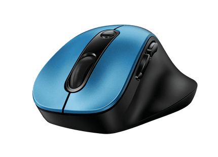 Mouse Bluetooth Genius Ergo 9000S azul vista superior con sensor óptico
