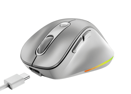 Mouse ergonómico Genius 9000S Pro vista superior con botones silenciosos