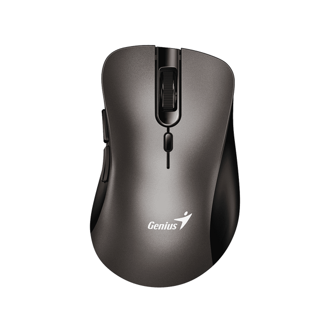 Mouse Genius Ergo 8100S color champagne vista frontal con diseño ergonómico