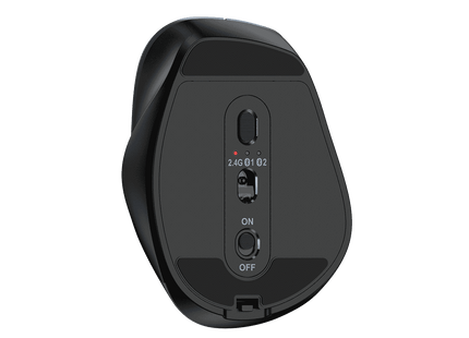 Mouse ergonómico Genius Ergo 9000S azul en ángulo mostrando todos los botones